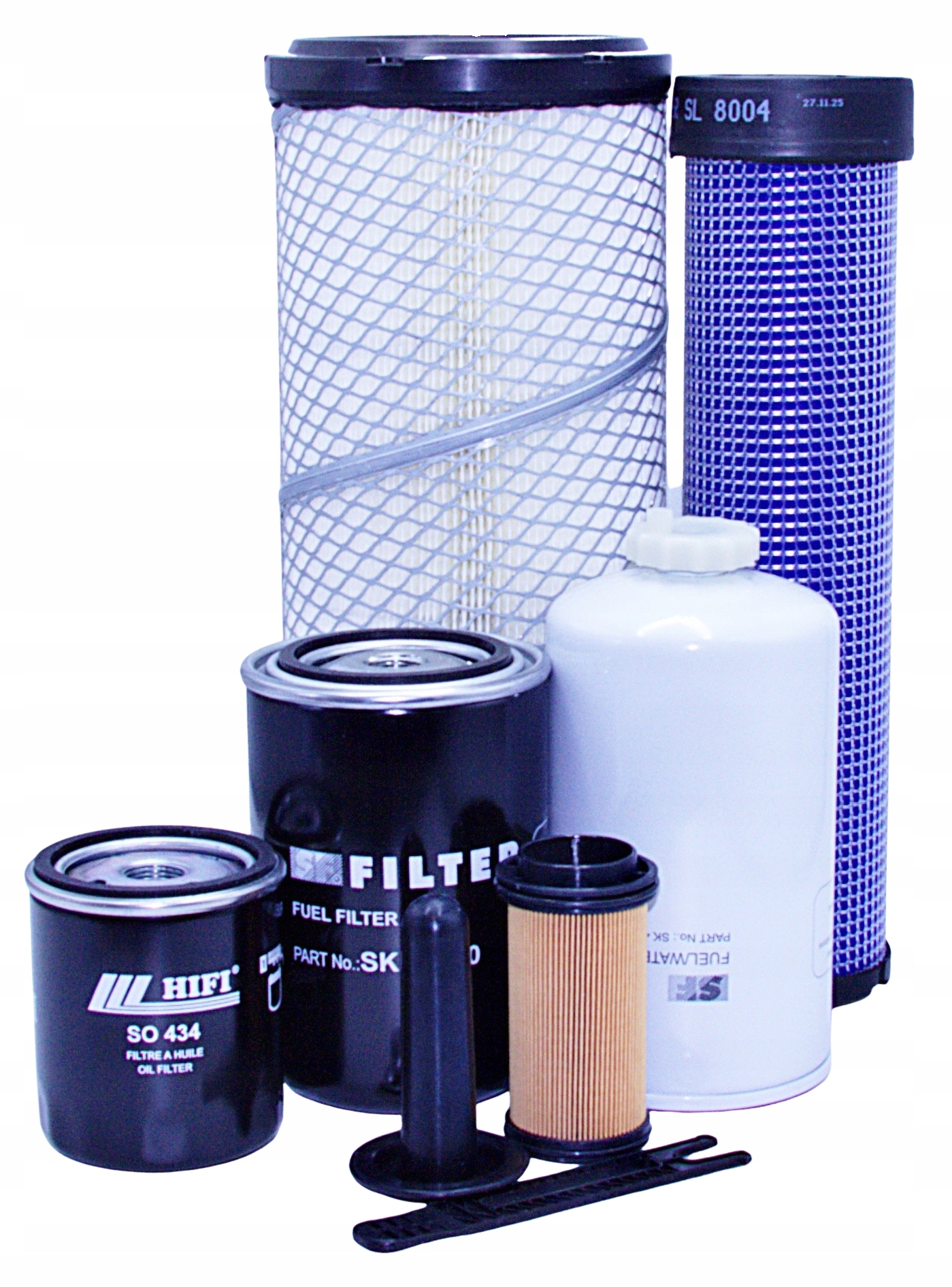 Filtry Mecalac 9 Mwr pro vzduch, olej, palivo, adBlue