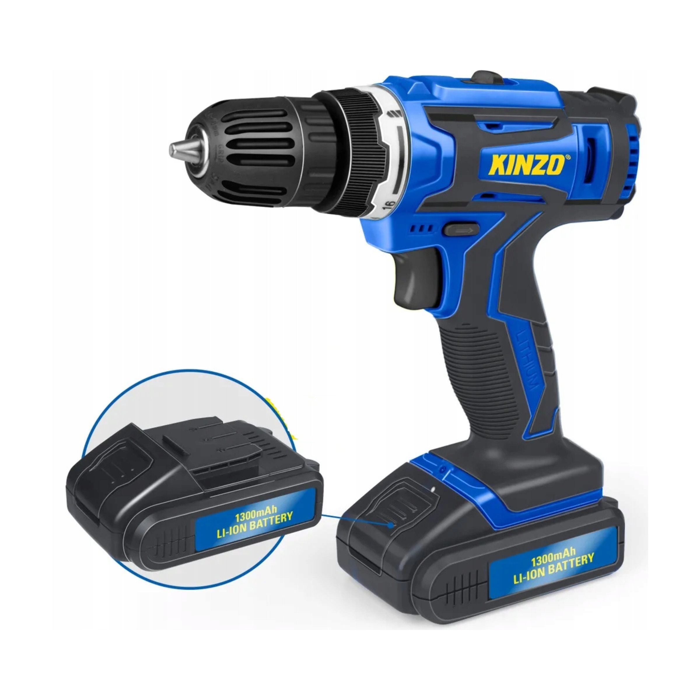 Aku Šroubovák Akumulátorová baterie nabíječka Kinzo