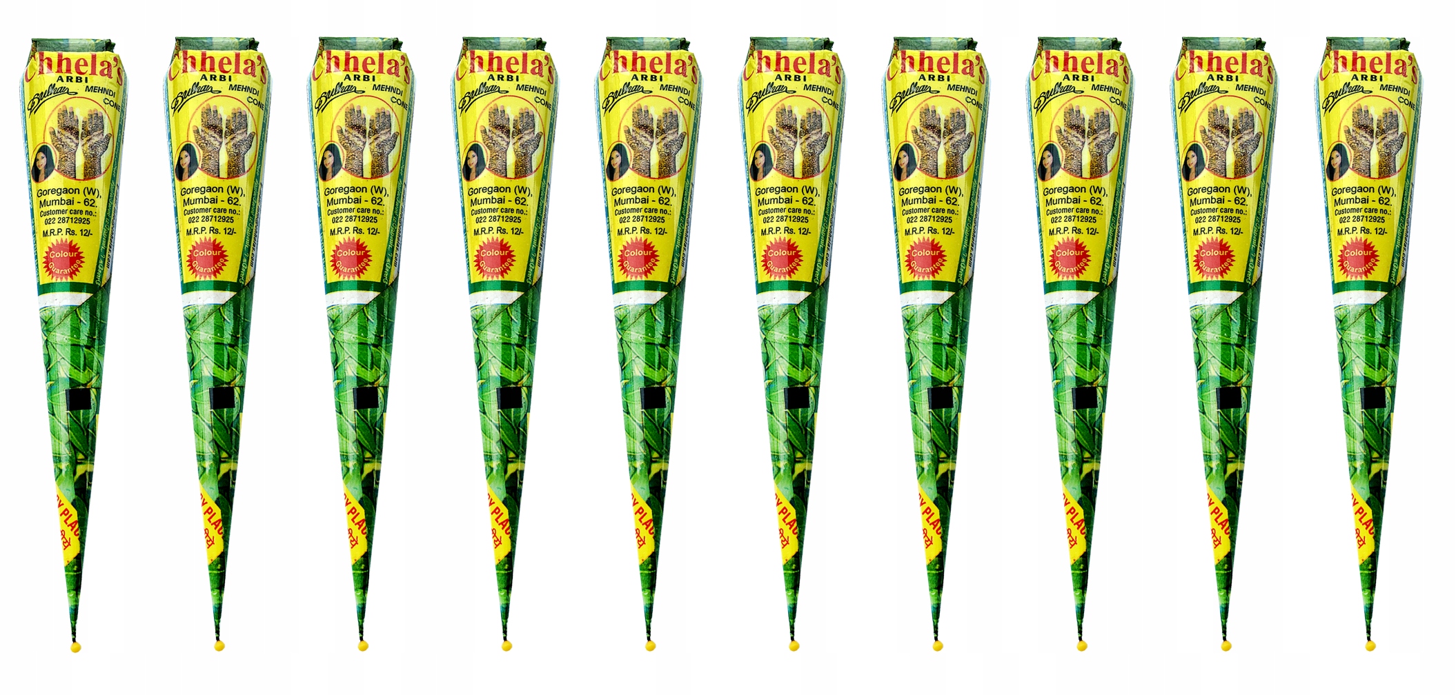 Henna na tetování Chhela’s 100% přírodní 10 Ks x 35 g měděná