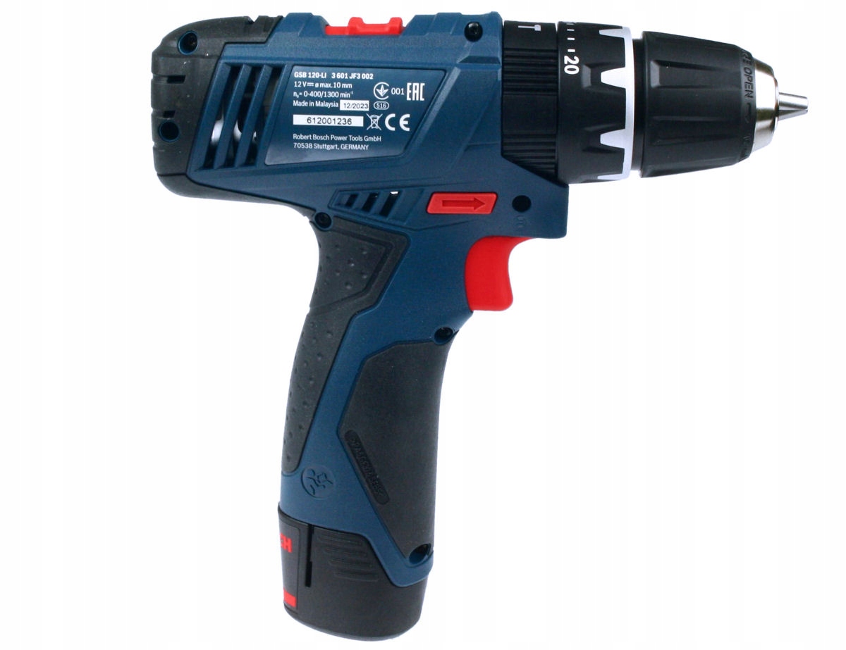 WKRĘTARKA Z UDAREM 12V GSB 120-LI BOSCH 2x2,0Ah WALIZKA Napięcie (V) 12 V