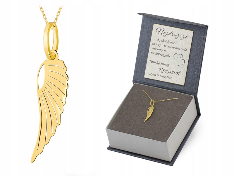 Zlatý Řetízek a Přívěsek Křídlo pr. 585 14k