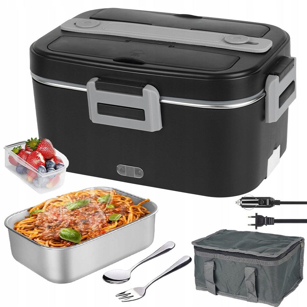 Elektryczny Lunch Box Termos Pojemnik Obiadowy Podgrzewacz 220/12/24V 1.8L