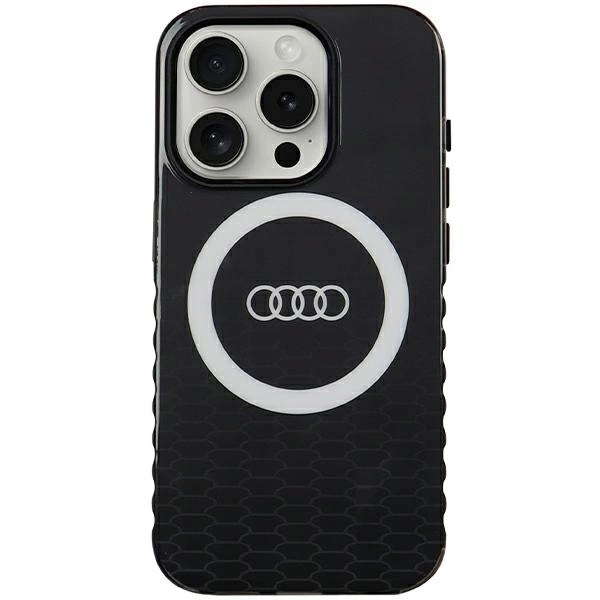 Etui Audi IML Big Logo MagSafe na iPhone 15 Pro czarne
