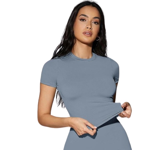 Shein Top Damski Szary Sportowy Długi Xs Vjm