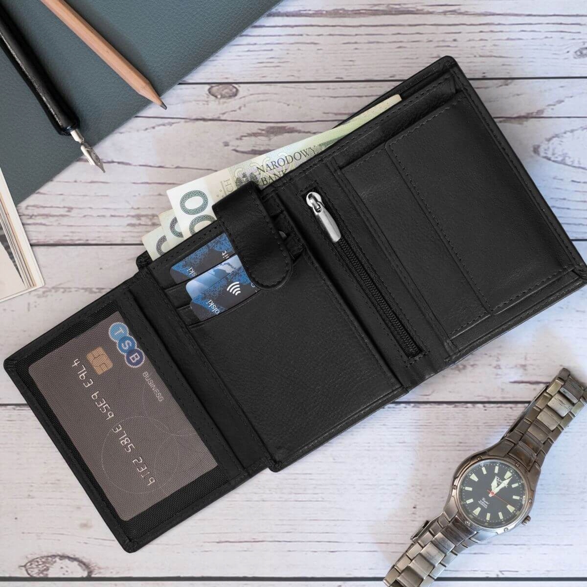 Pánská kožená peněženka elegantní velká rozkládací klasická Belveder SH-179