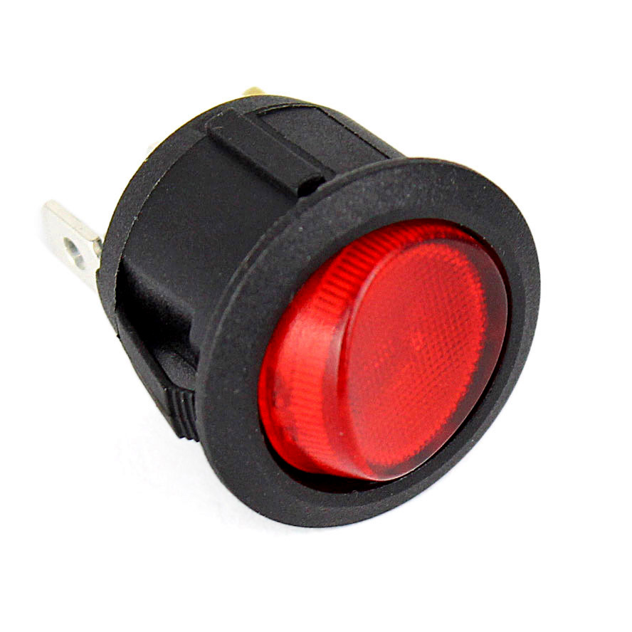 Univerzálny vypínač Prepínač červený 20A LED