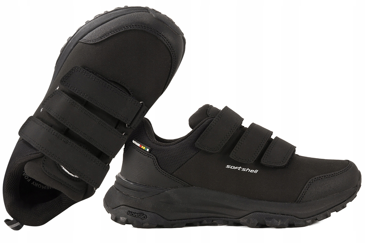 American Club HL223 Softshell Trekové Sportovní Boty Suchý Zip Černá 44