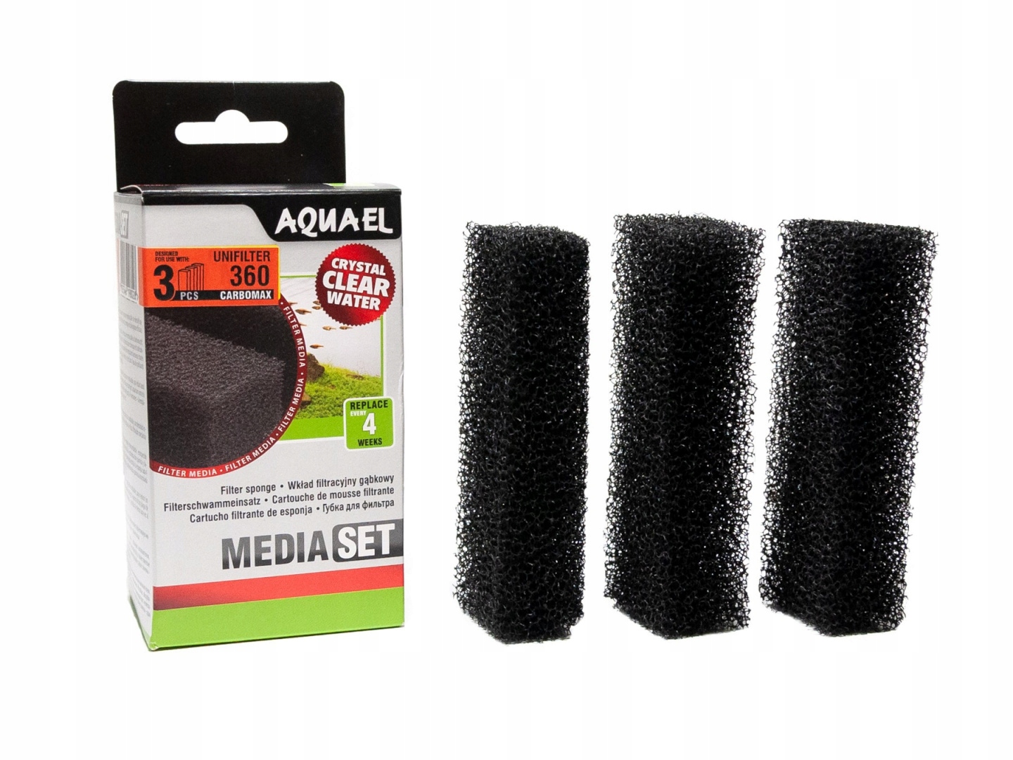 

Aquael wkłady gąbkowe Unifilter 360 Carbomax 3szt