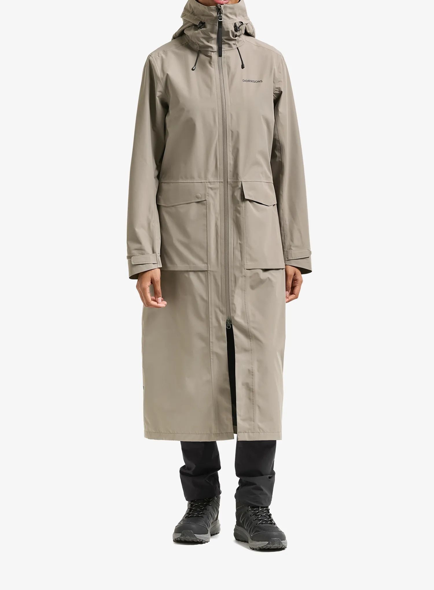 Dámský kabát Didriksons Nadja Parka Long 4 ash brown 38 (M)