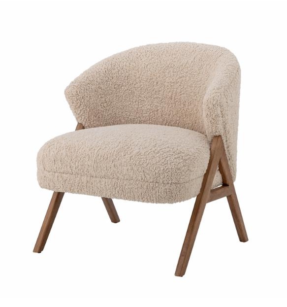 Bloomingville Camino Čalúnená stolička Boucle béžová