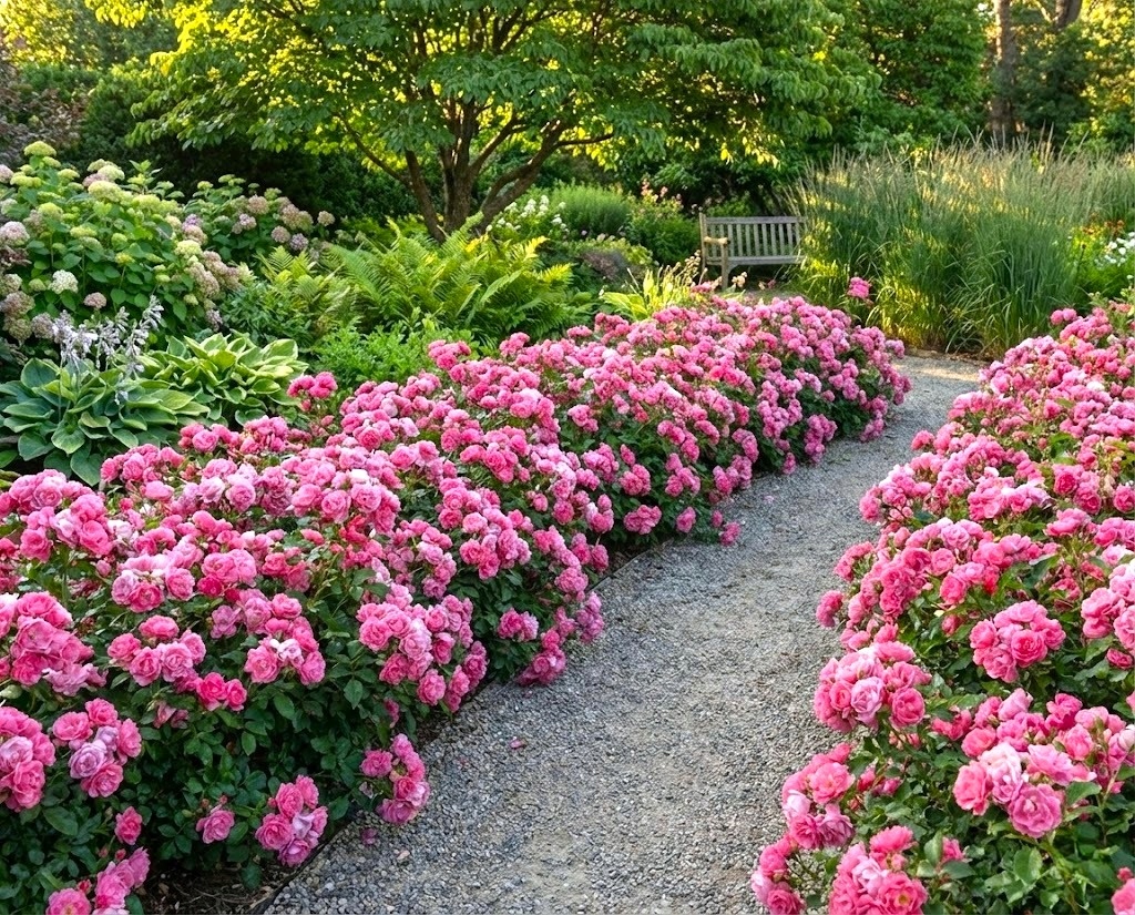 RÓŻA OKRYWOWA RÓŻOWA w donicy