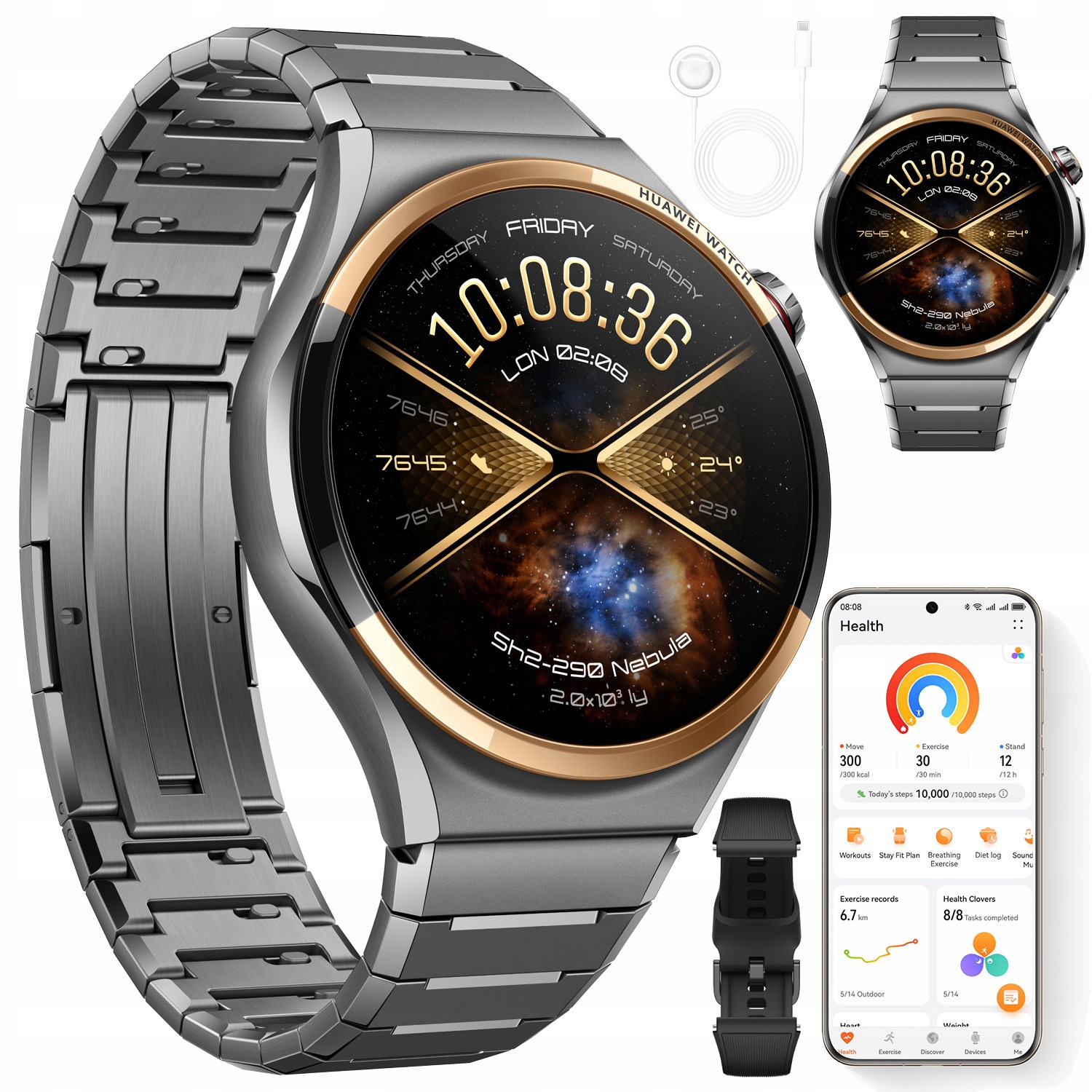 Smartwatch Huawei Watch 6 Pro 46 MM Space Edition eSIM X-tap Tytanowy Nfc