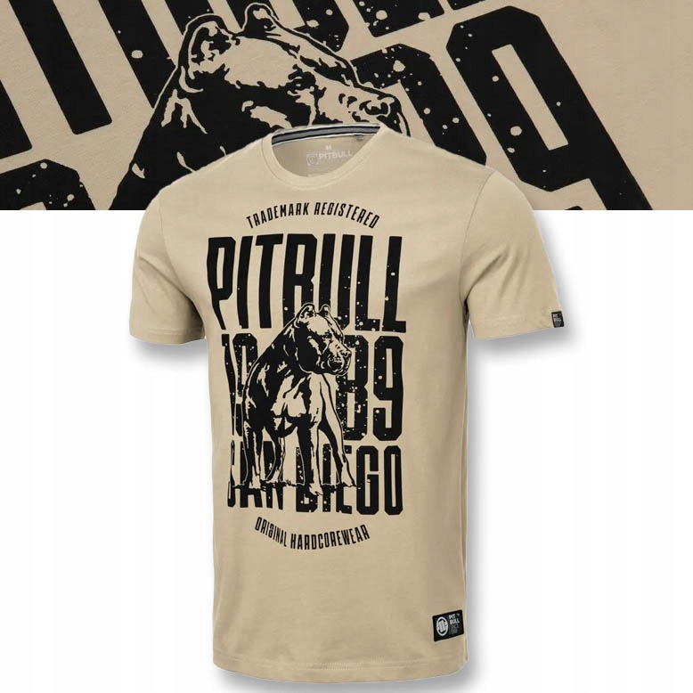Męska Koszulka Pitbull Bawełniany T-shirt San Diego Dog