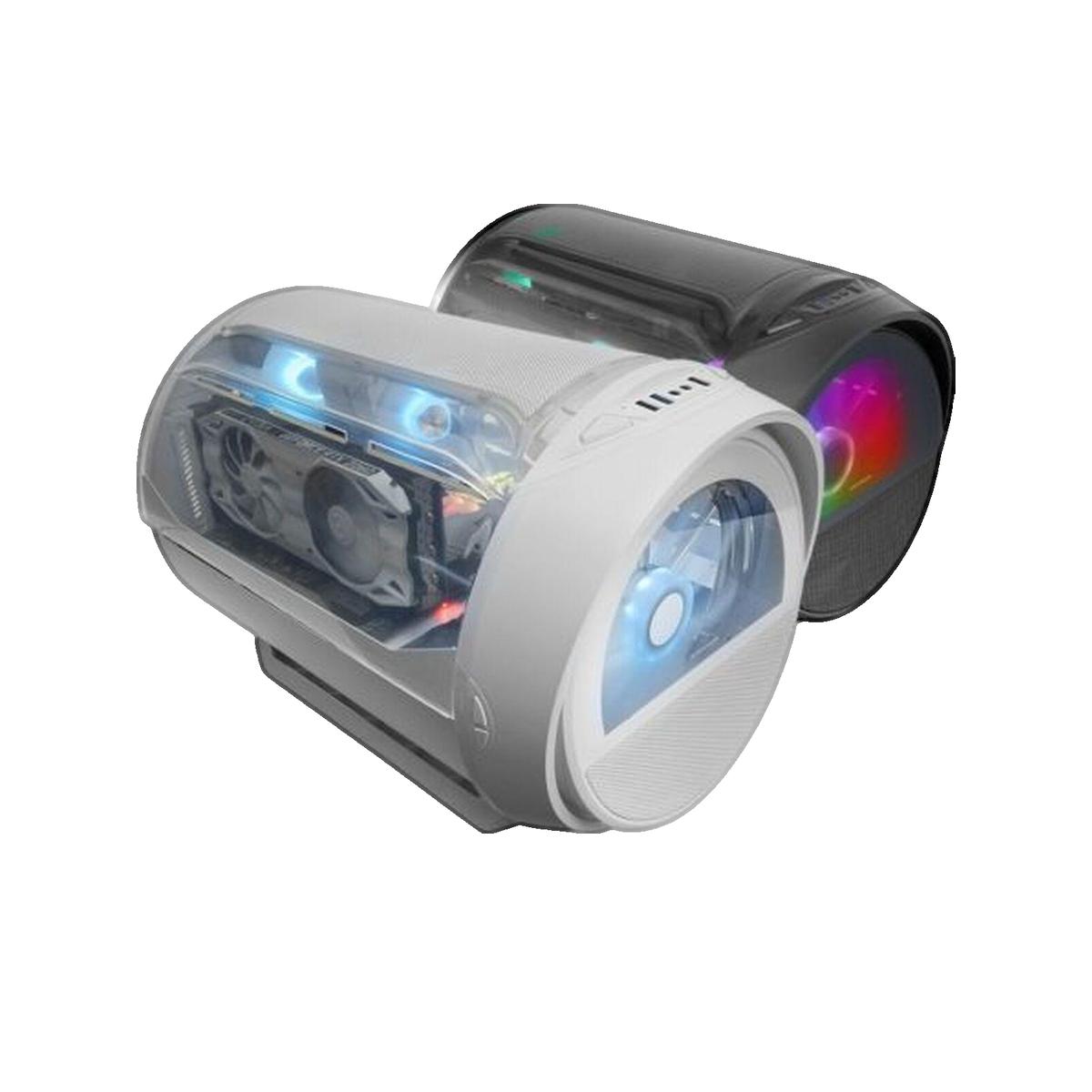 Obudowa mars-gamin MC-CYLON biała RGB MicroATX