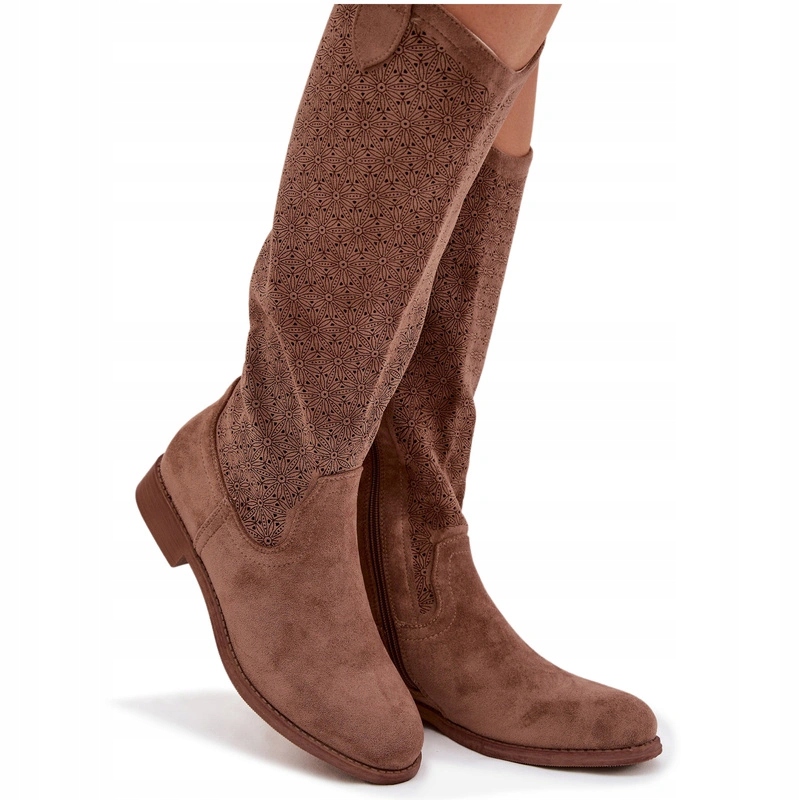 Dámské Kozačky S Plochým Podpatkem S.barski HY61-8022 Hnědé 40