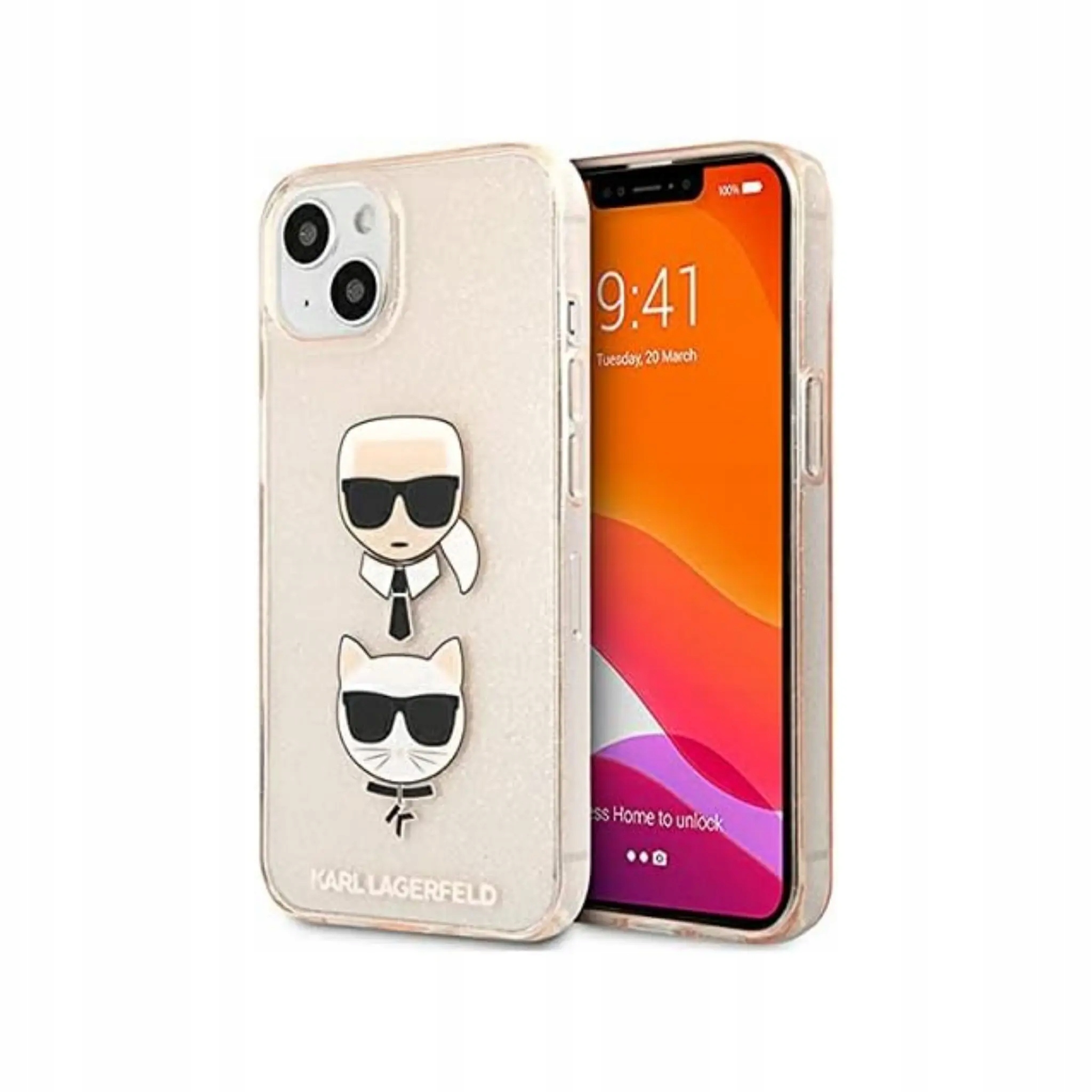Karl Lagerfeld Karl &amp; Choupette Head Case, złoty iPhone 13 mini
