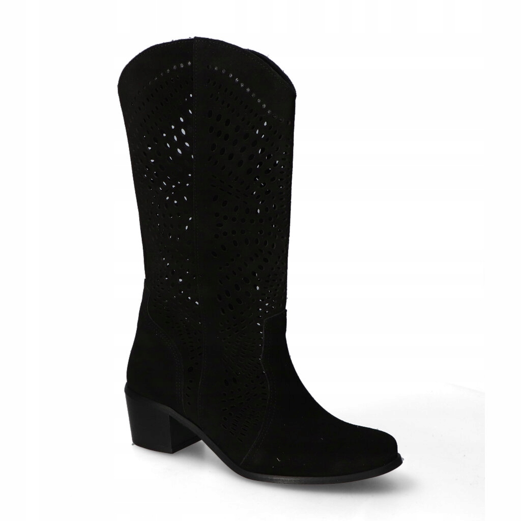 Kozačky Lewski 3305 Černý semiš 36