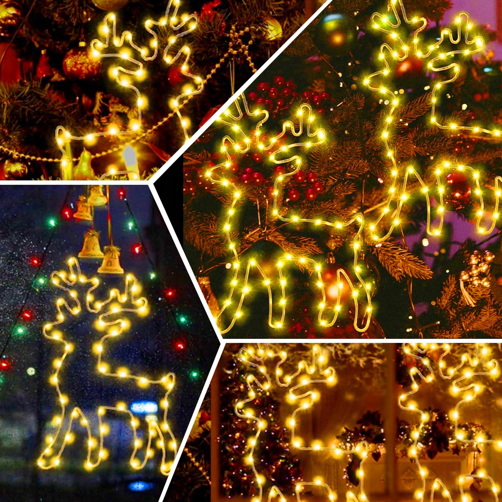 RENTIER OZDOBY ŚWIĄTECZNE 2 SZTUKI 120 LED KOLOROWE ŚWIATŁA Z PILOTEM — miniatura 6