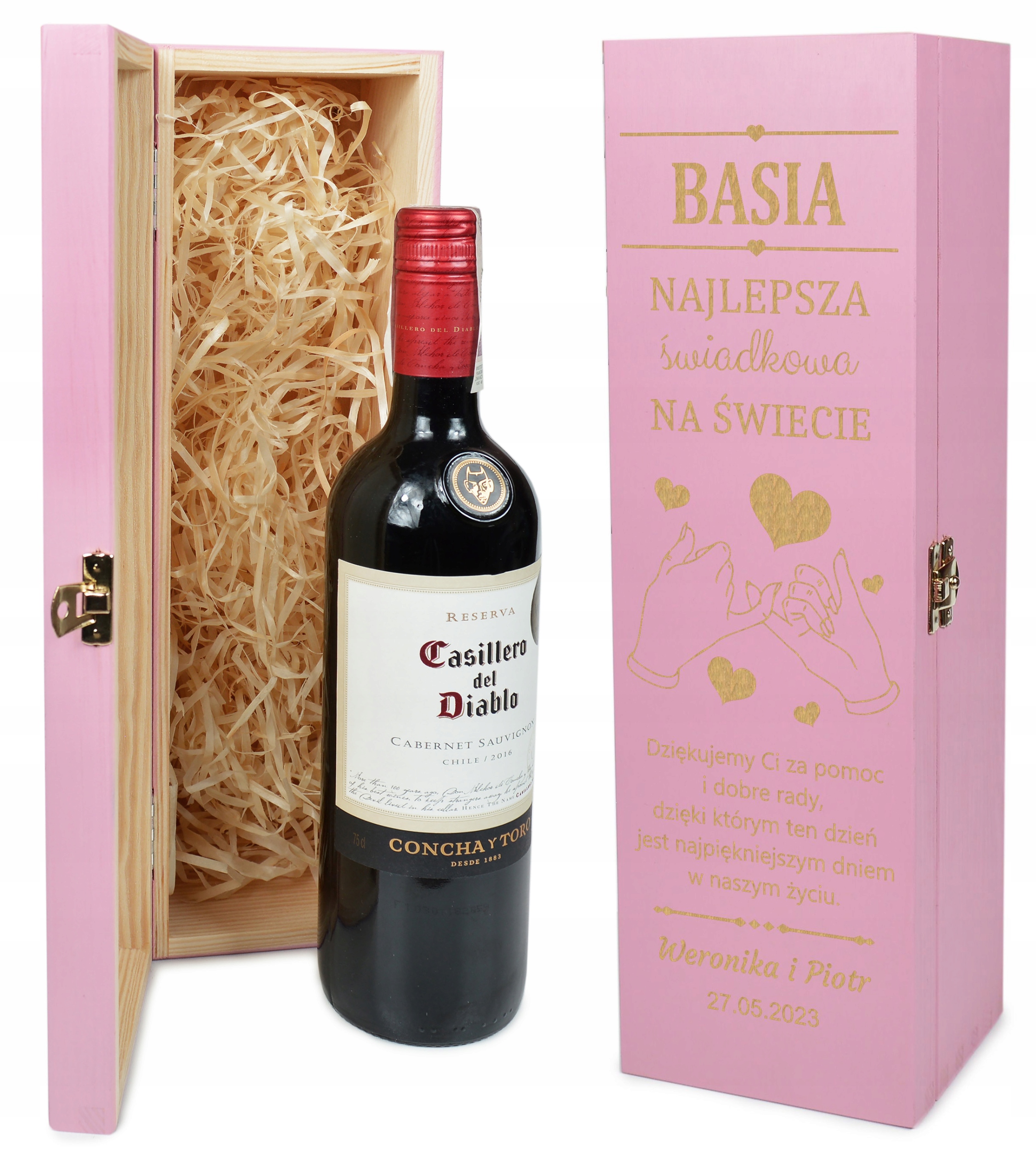 

Podziękowanie Dla Świadkowej Skrzynka Na Wino