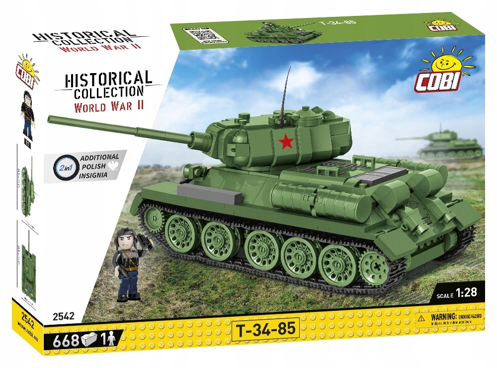 KLOCKI COBI 2542 RADZIECKI CZOŁG ŚREDNI T-34/85 Typ klocki konstrukcyjne