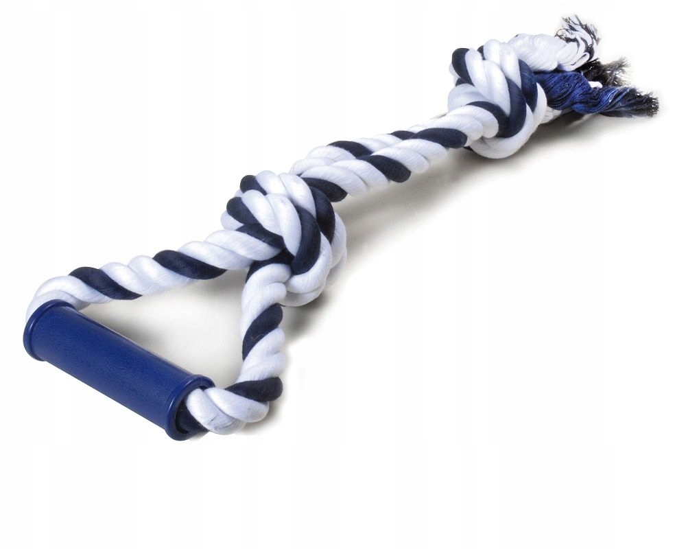 

Zabawka dla psa sznurkowa biało niebieska 45 CM