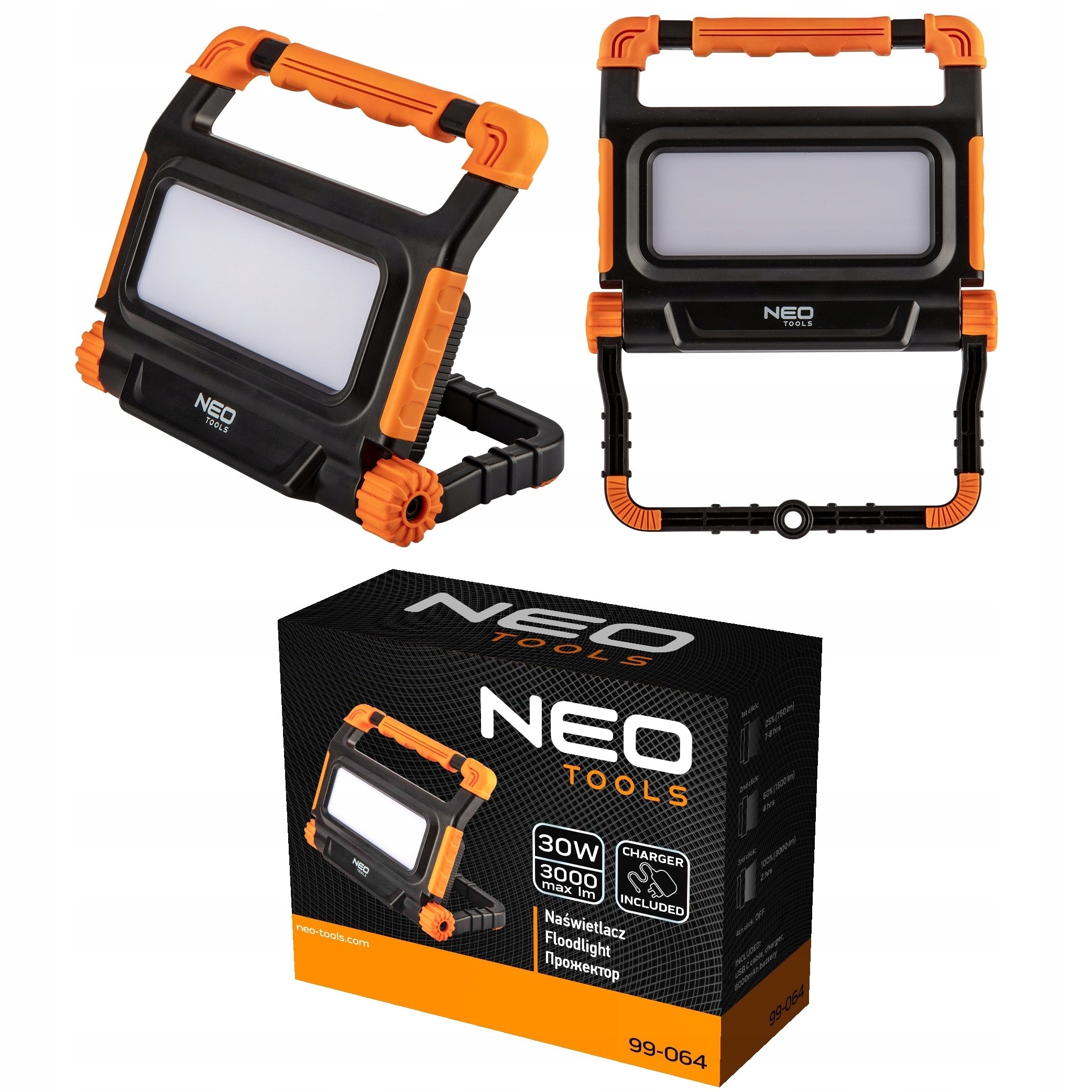 Akumulátorový Reflektor 3000 LM Smd Led