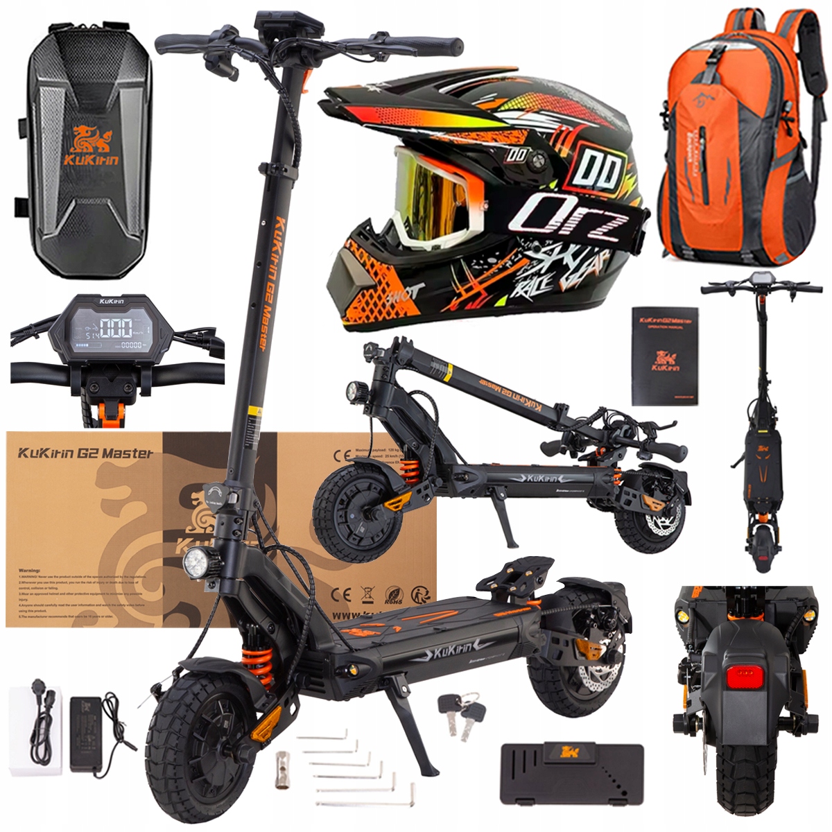 Kukirin G2 Master elektrické vozidlo 2000W 52V 20.8AH 70KM 60KM/H +Dárek