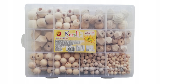 Korálky sada korálků v krabičce makramy decoupage mix velikostí 507ks