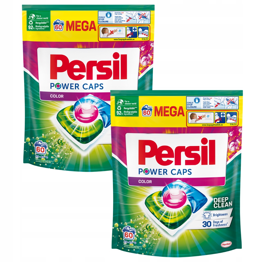Persil Power Caps Color Deep Clean kapsułki oryginalne do prania 60 szt x2