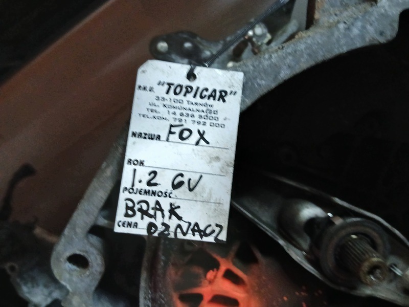 boîte vitesse VW FOX 1.2 6V