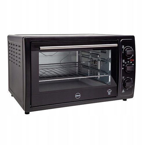 Piekarnik Elektryczny Grill Rożno 1500W 28L Rożen Obrotowy Ruszt Czarny