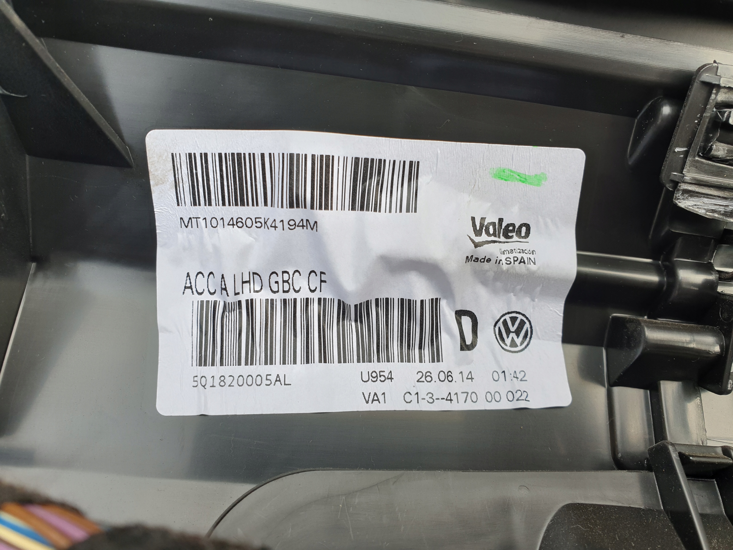 ohřívač klimatizaci SEAT LEON III 3 5F 2012- 5Q1820005AL