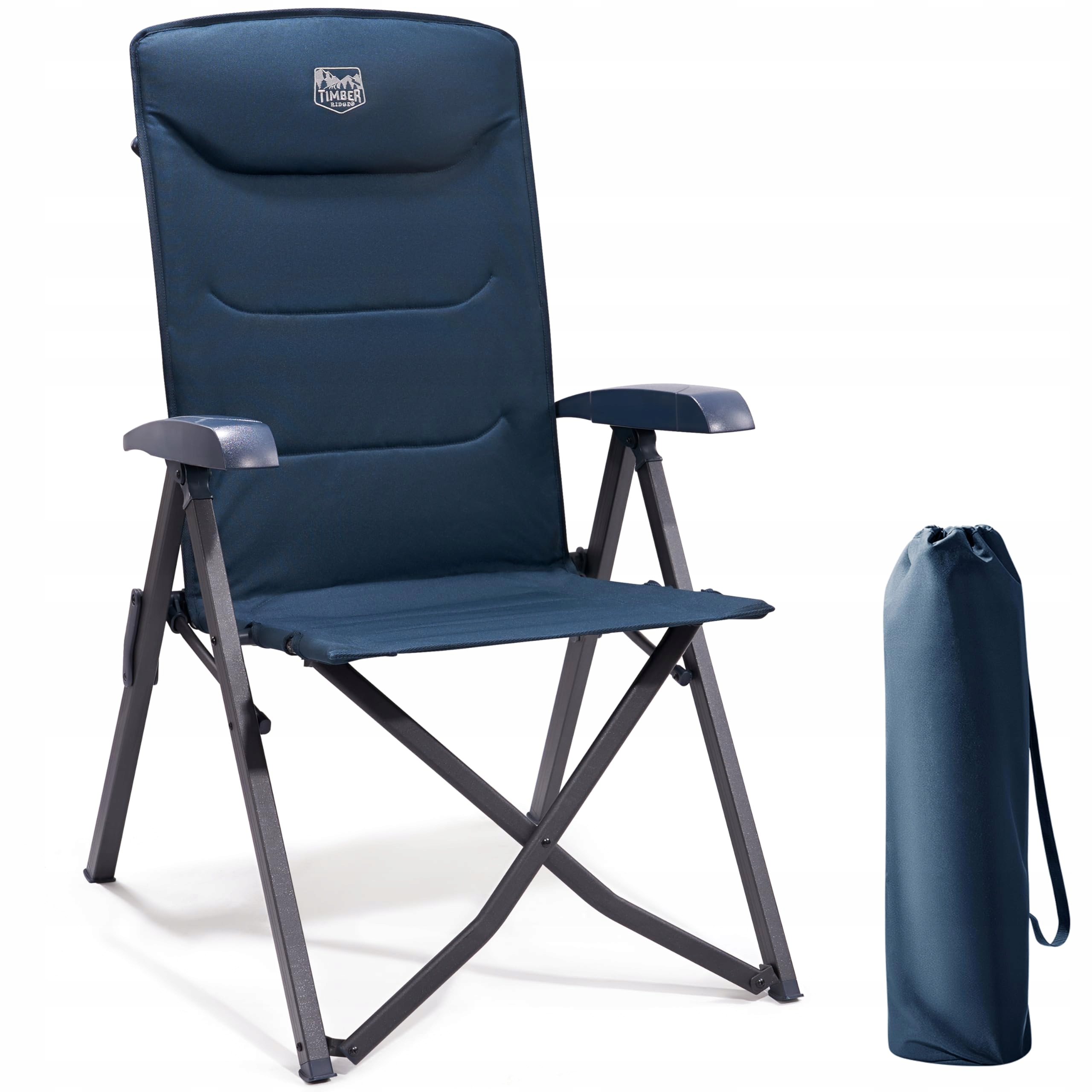 Krzesło kempingowe Premium XL Timber Ridge Aluminium do 150kg