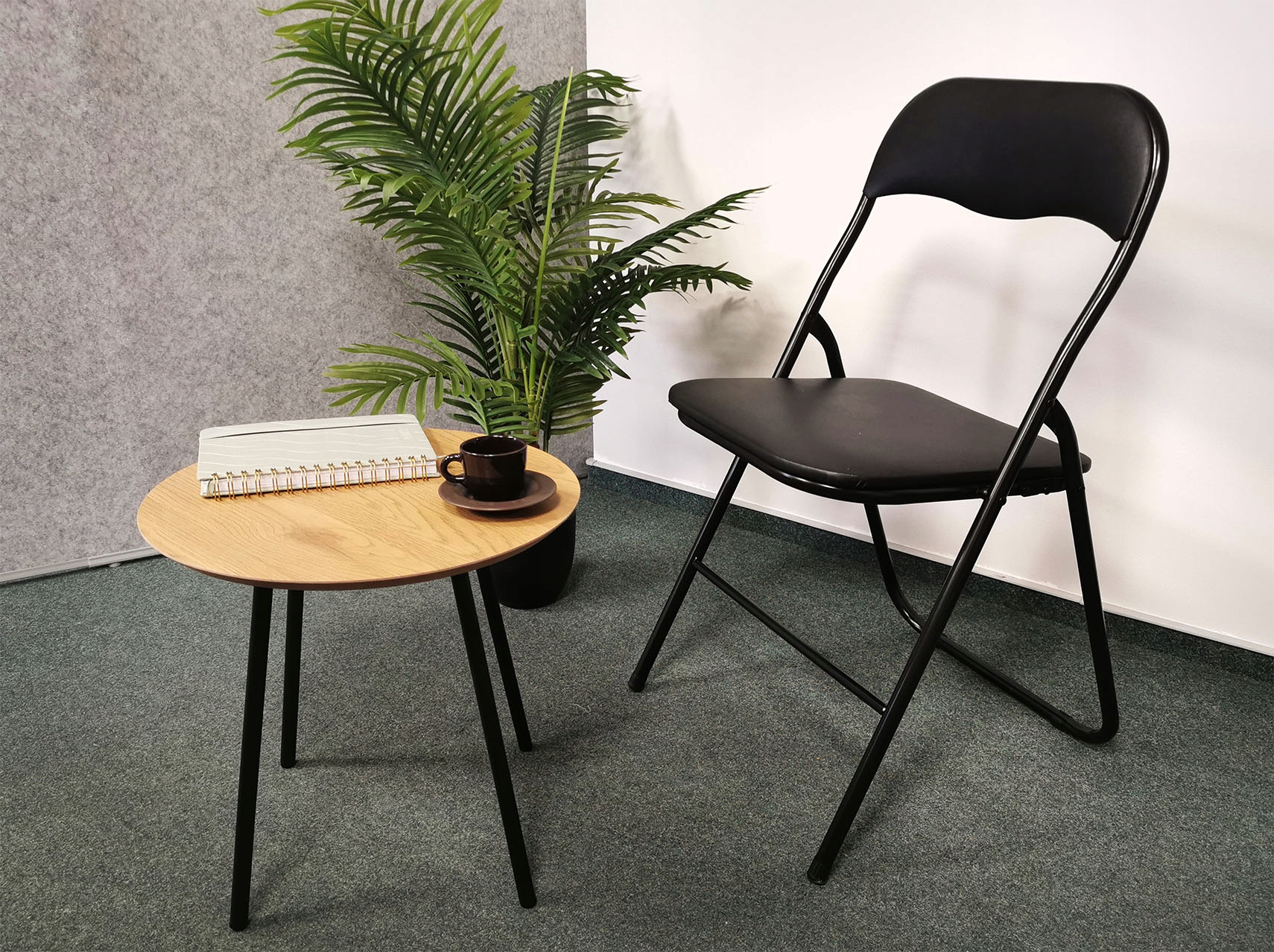 KRZESŁO SKŁADANE OGRODOWE DOMOWE TABORET CATERINGOWE METALOWE LEON CZARNE Model krzesło Składane