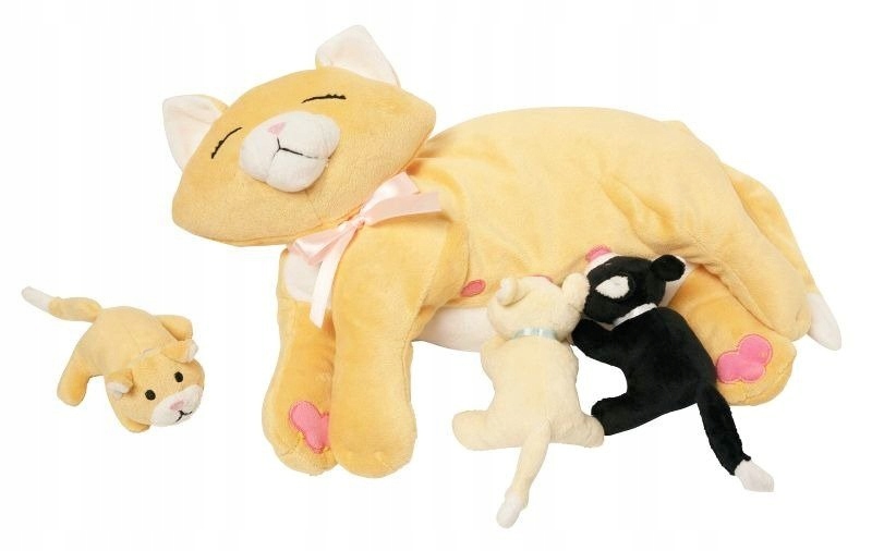 Karmiąca mama kotka MIŚ maskotka Pluszowa Kocięta Kocia Mamusia Zestaw 1+3 Rodzaj pluszaki interaktywne