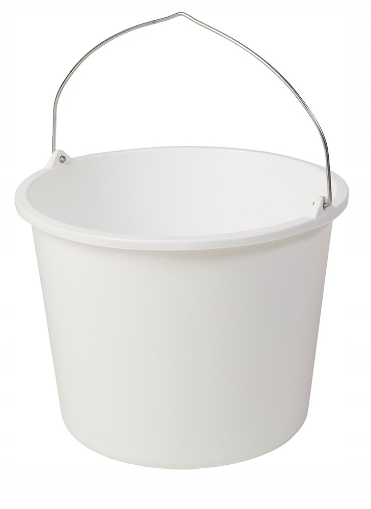 WIADRO BUDOWLANE GOSPODARCZE BIAŁE DO GIPSU 12L