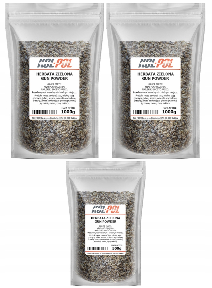 Levně Čaj Zelený Gunpowder 2,5 kg Listový přírodní aromatický Kol-Pol