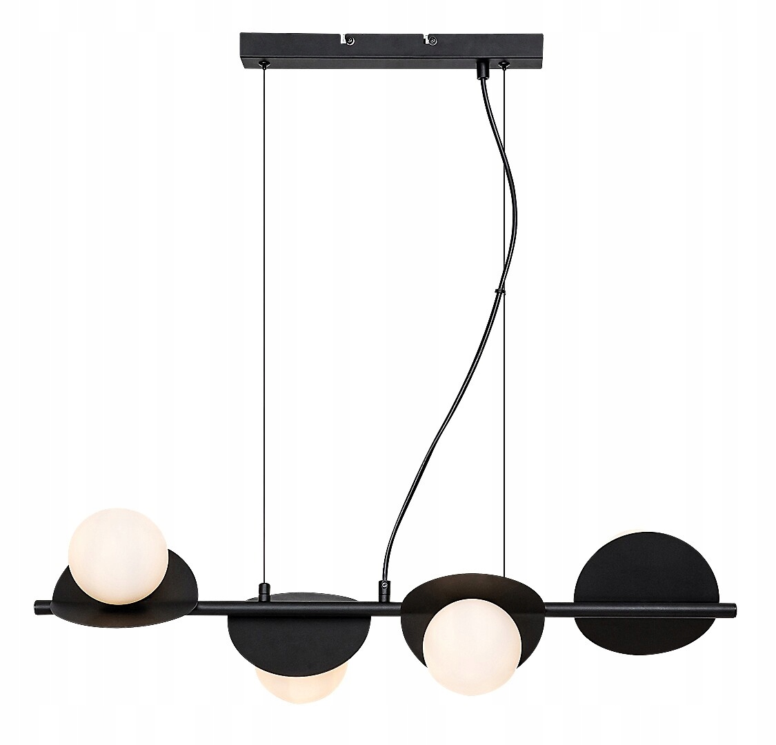Rabalux Jules Závěsná lampa industriální černá s bílými kuličkami 4xG9