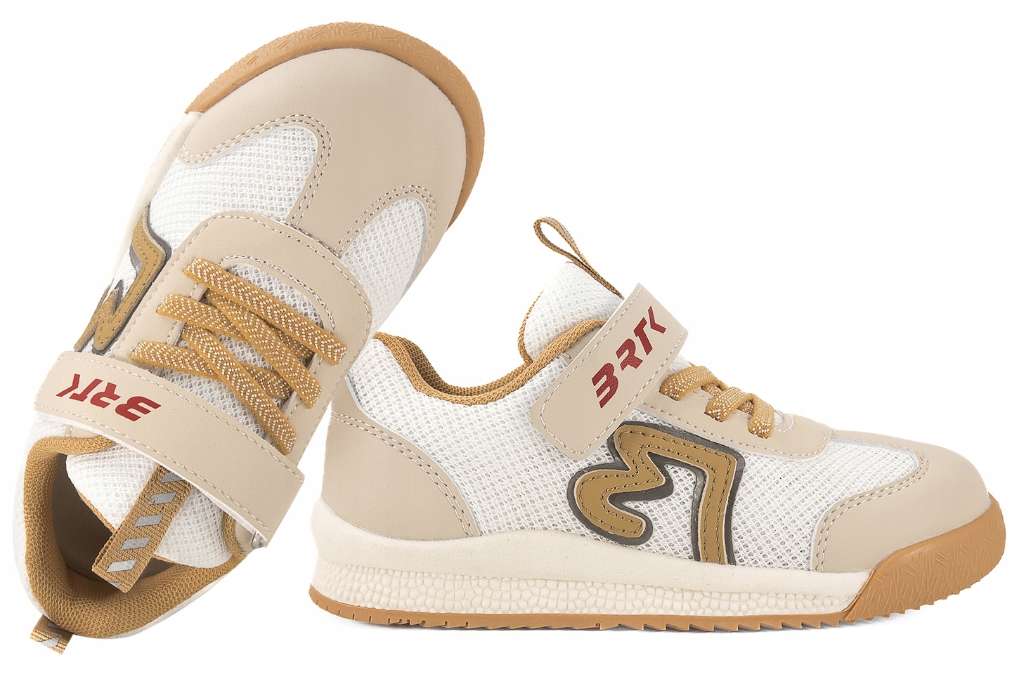 Bartek 8701214 Barefoot Buty Sportowe Dziecięce Sneakersy Rzep Beżowy 28