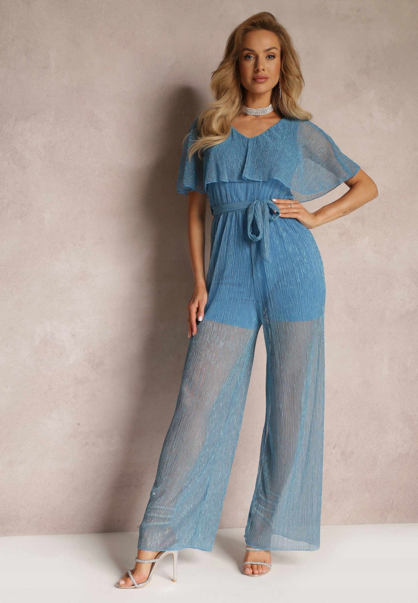 Elegantní Modrá Elegantní Boho Dámská kombinéza Renee S/m