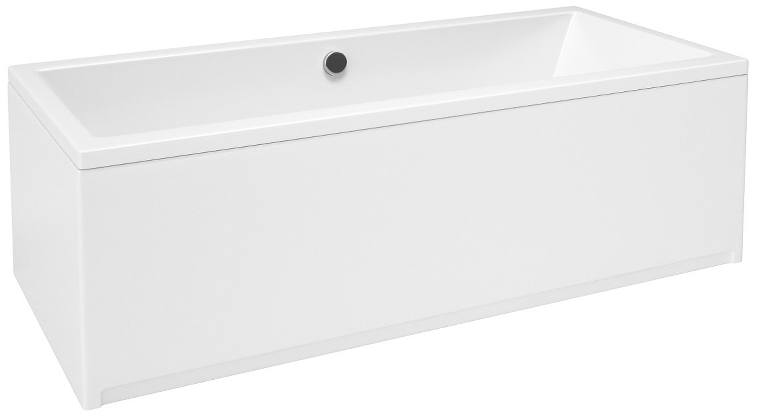 Velká obdélníková akrylátová koupelnová vana s krytem na nožkách 170 x 75 cm