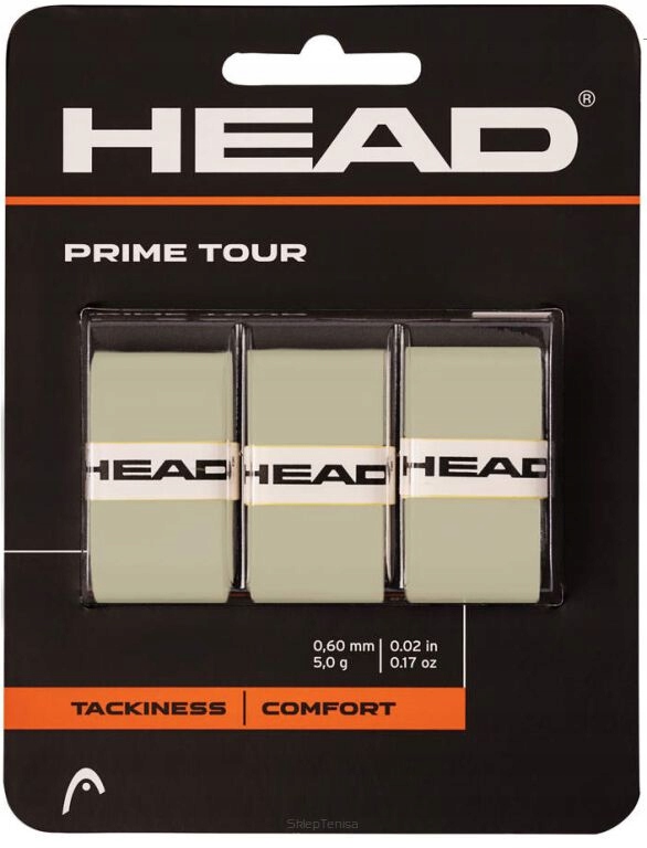 Owijki tenisowe wierzchnie Head Prime Tour szare