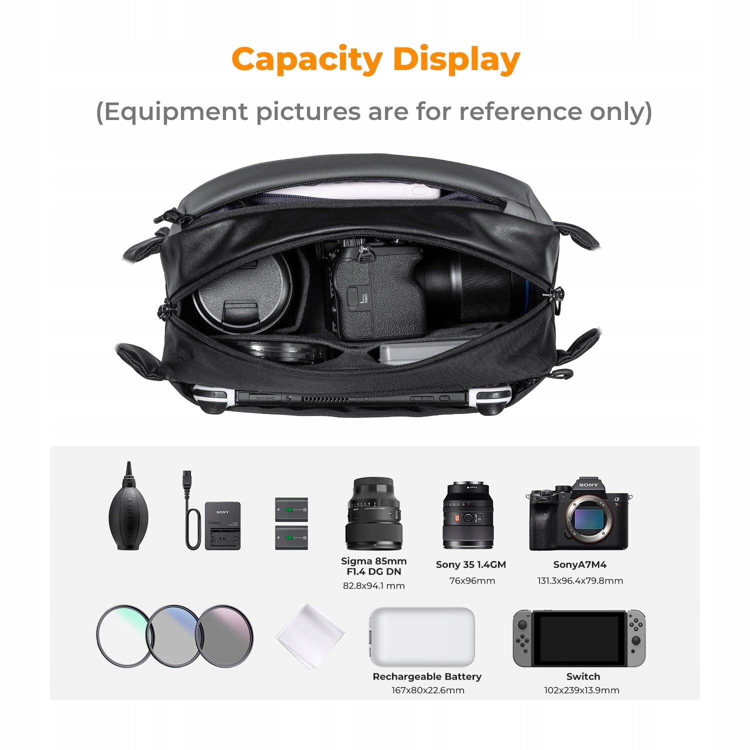 K&F CONCEPT Plecak Na Aparat Kompatybilny Z Canon Nikon Sony DJI — miniatura 2
