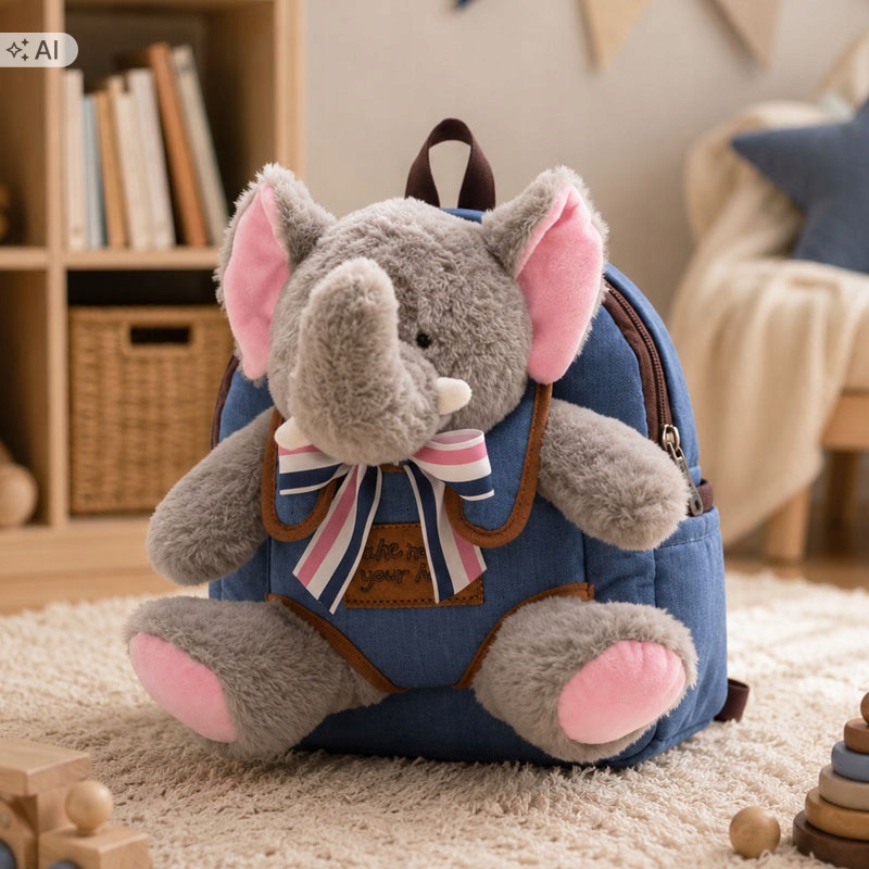 Plecak dziecięcy ze słonikiem Elephant puppy Słoń Przyjaciel Zoo