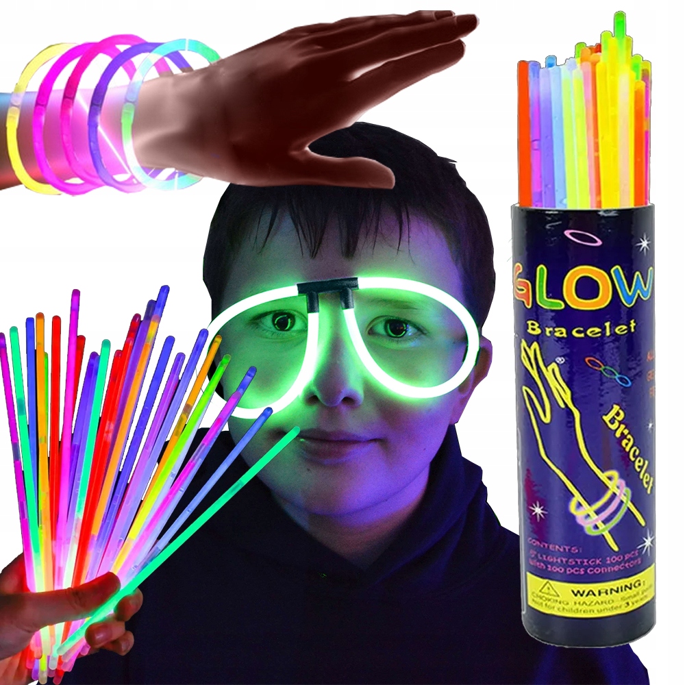 

Świecące Pałeczki opaski fluoroscencyjne 100 szt.