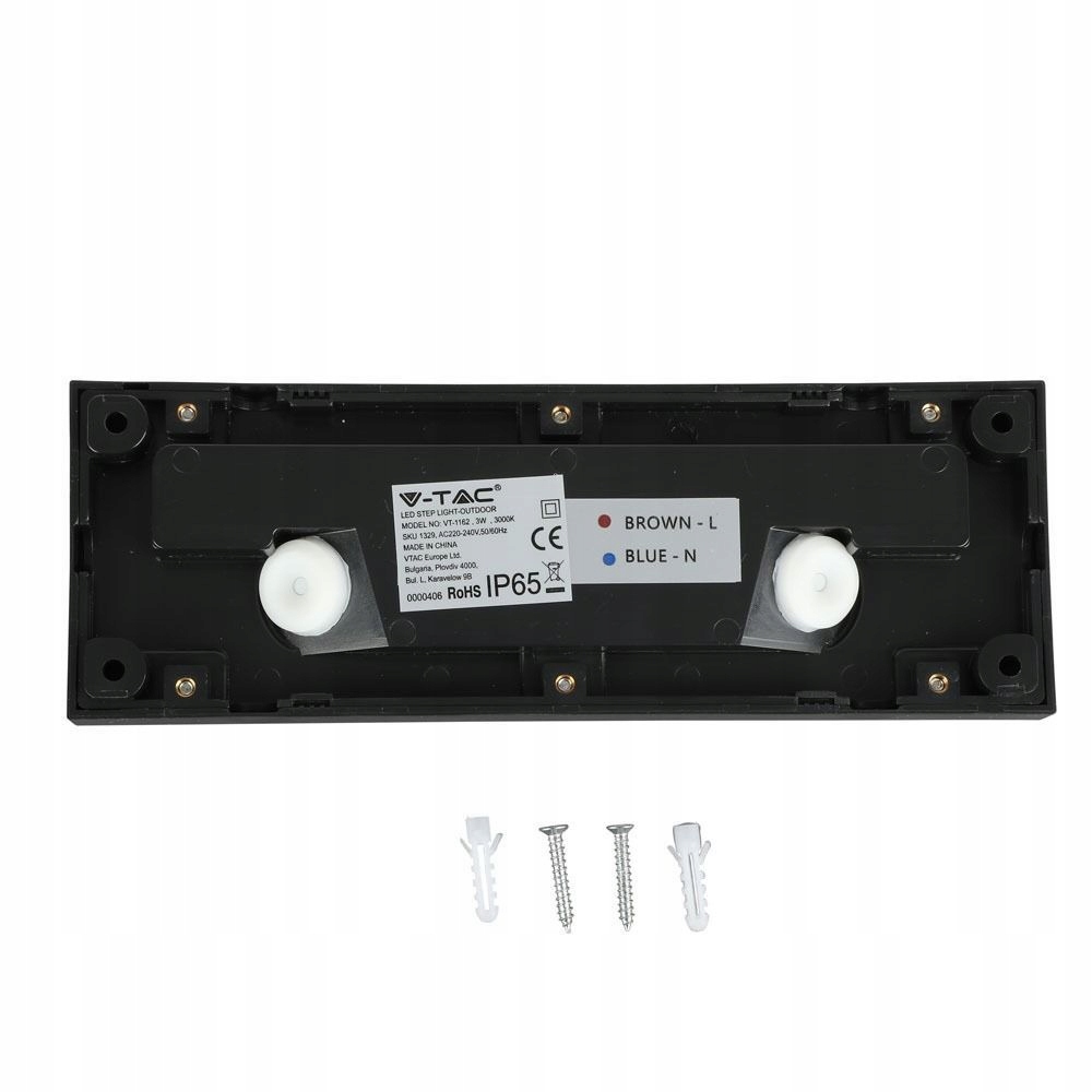 Natynkowa oprawa schodowa LED CZARNA IP65 VT-1162 Marka V-tac