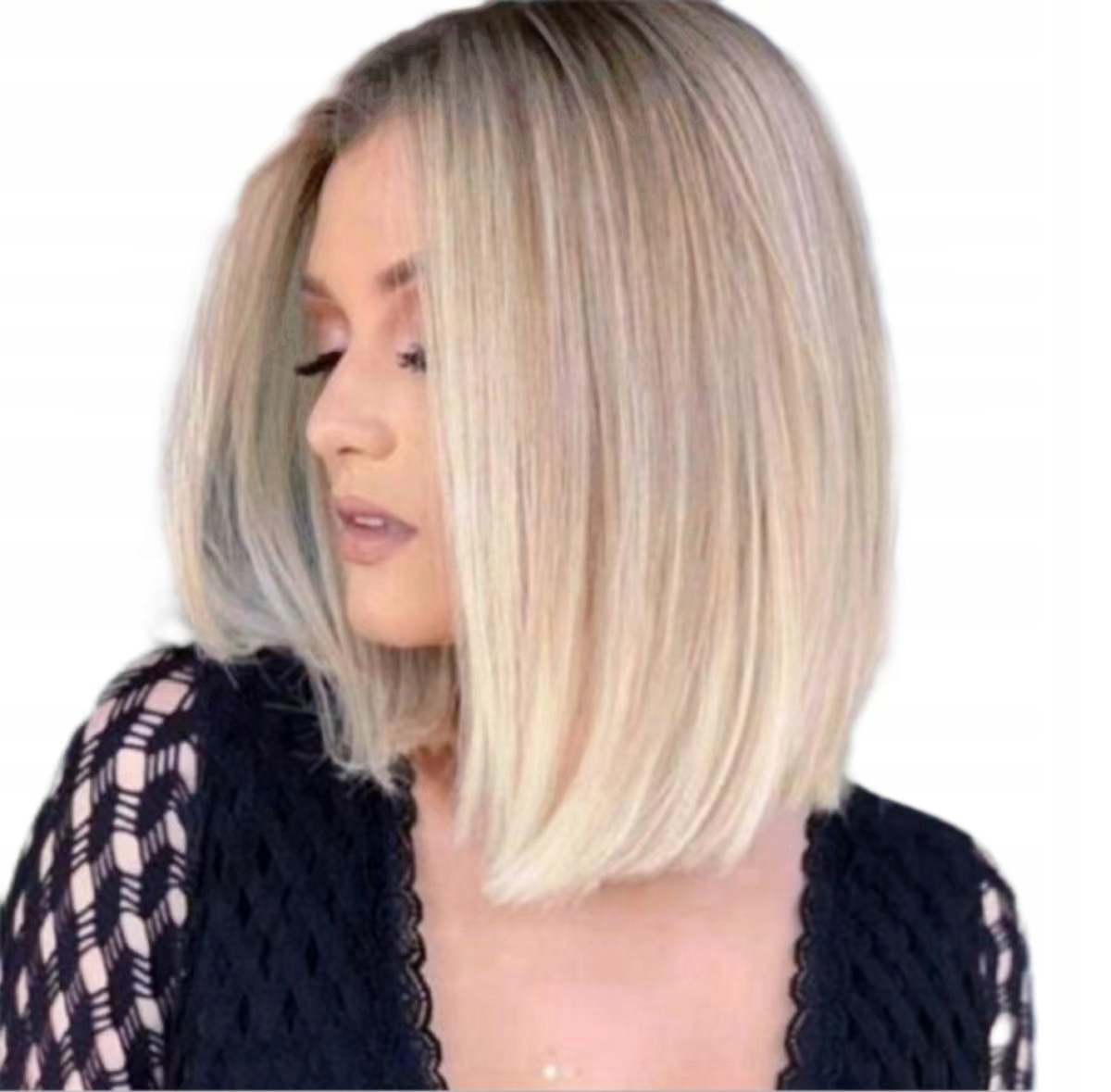 

Peruka Blond Peruki Damskie Bob Włosy Free Cap