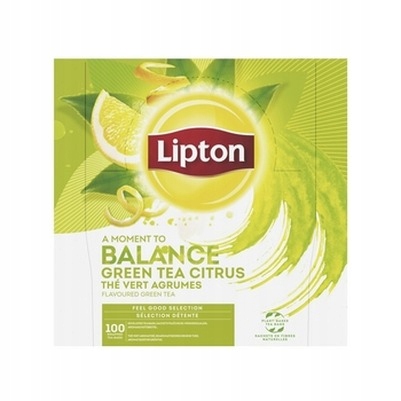 100x 1,3g Lipton classic green tea citrus koperty