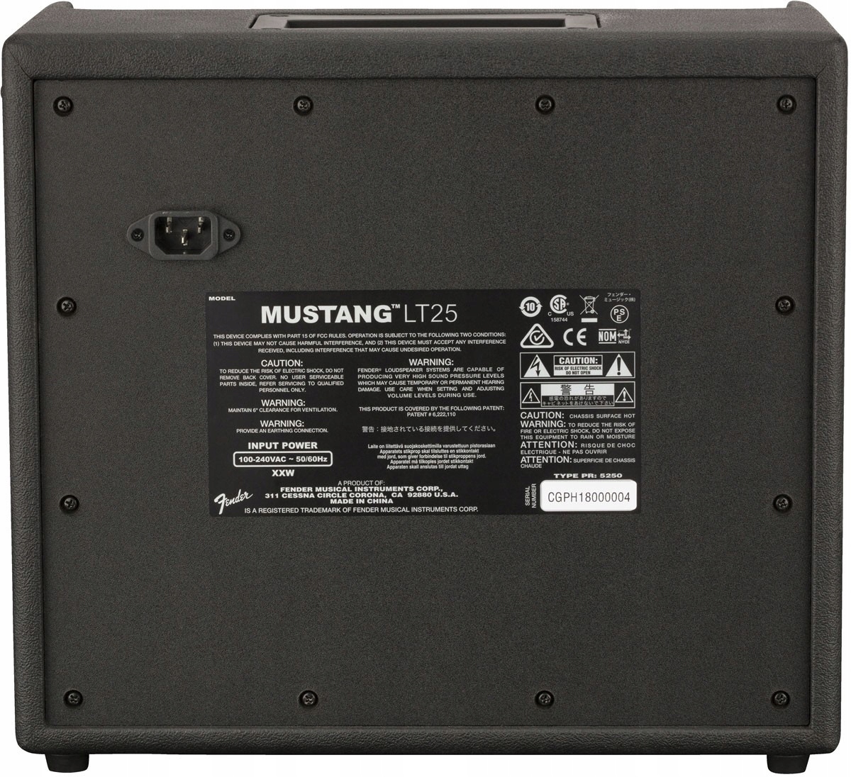 Fender Mustang LT 25 Wzmacniacz Gitarowy 25W EAN (GTIN) 885978992560