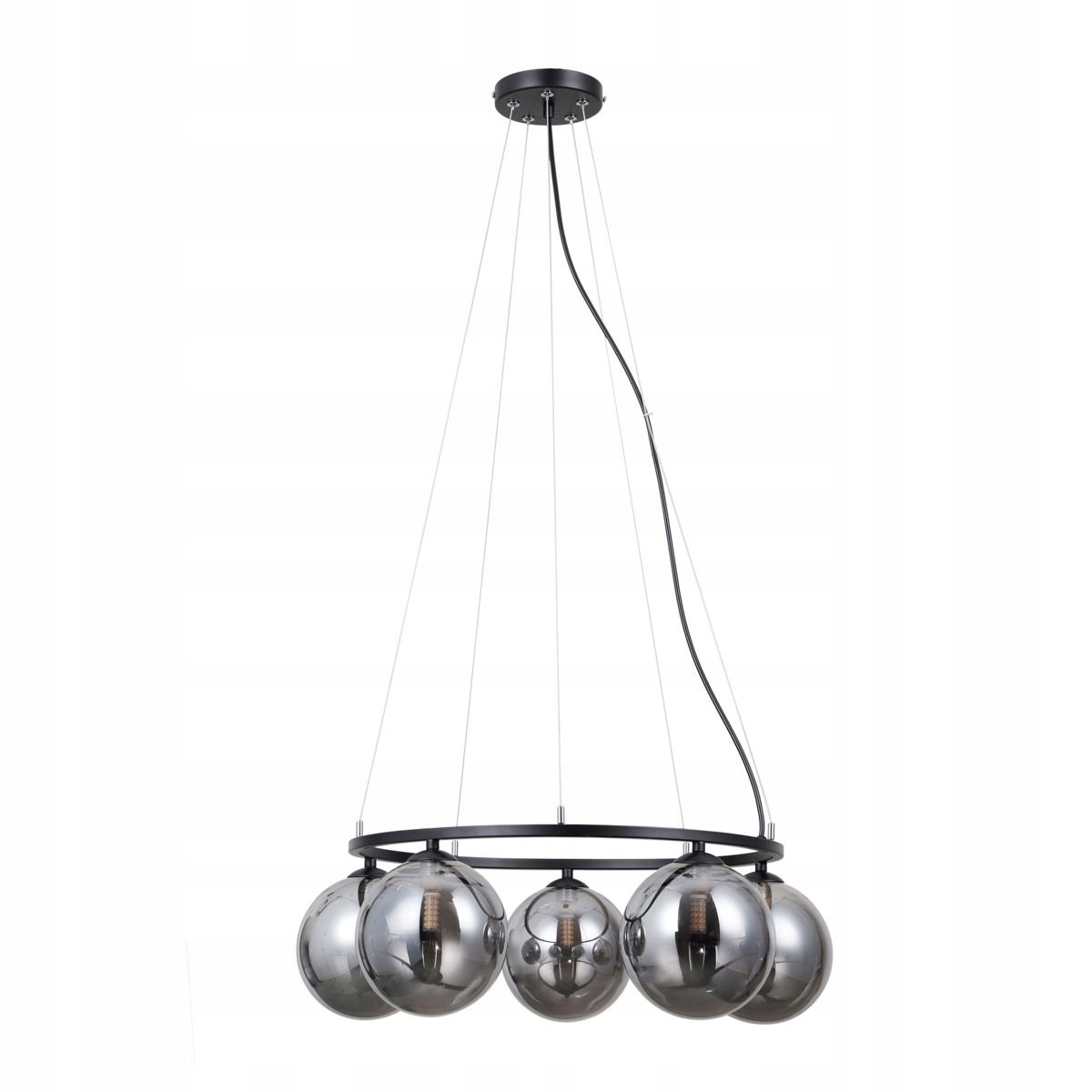 Moderná čierna závesná lampa Italux do obývačky